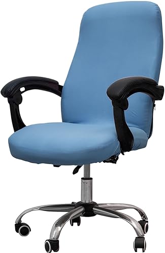 Miniatura 9 de Melaluxe Funda para silla de oficina - Funda elástica universal para silla de escritorio, fundas para silla de computadora (tamaño: M) - Gris oscuro