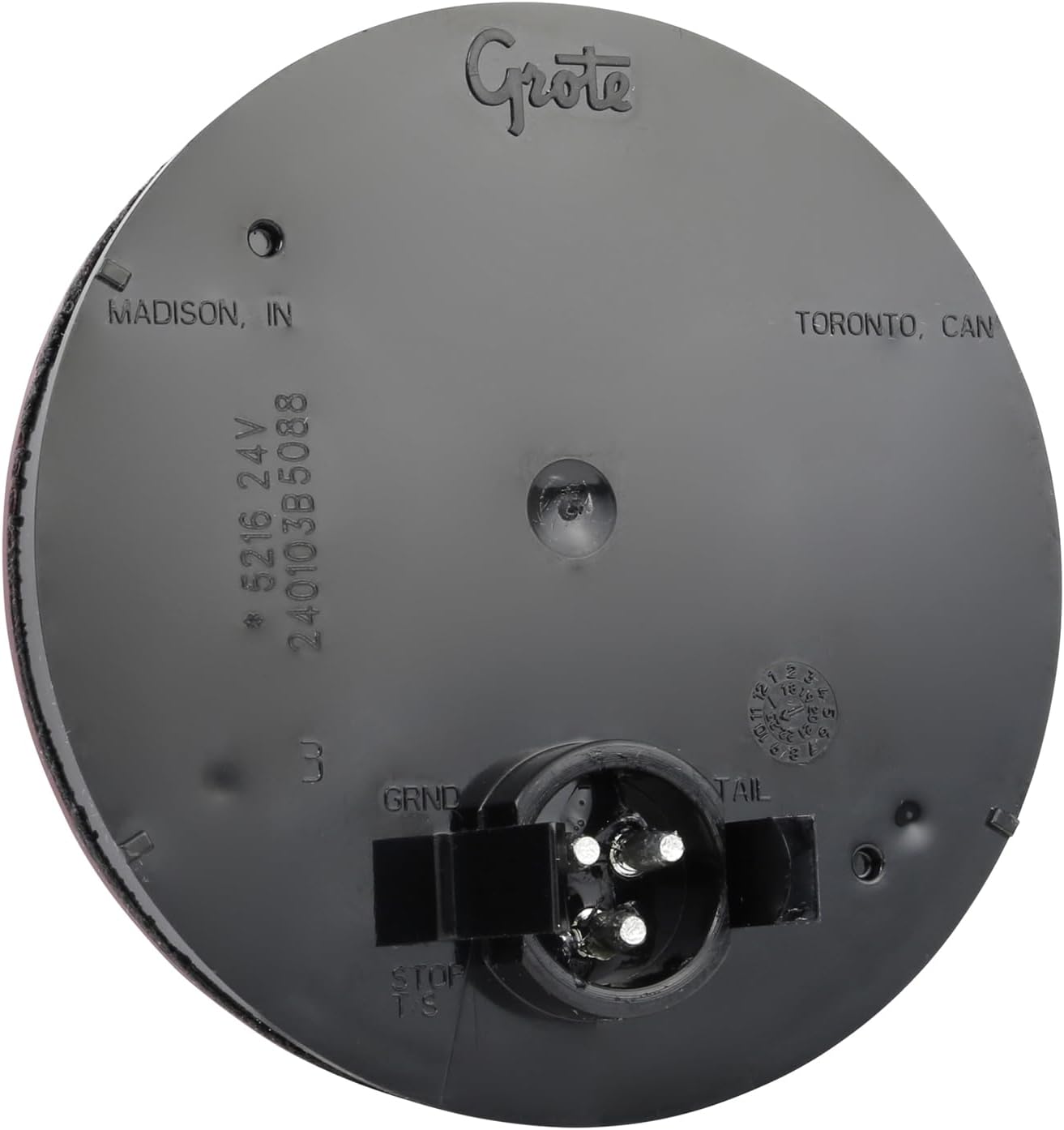 Grote 52162 SuperNova 4" Full-Pattern LED Stop Tail Turn Light (Grommet Mount, Male Pin)