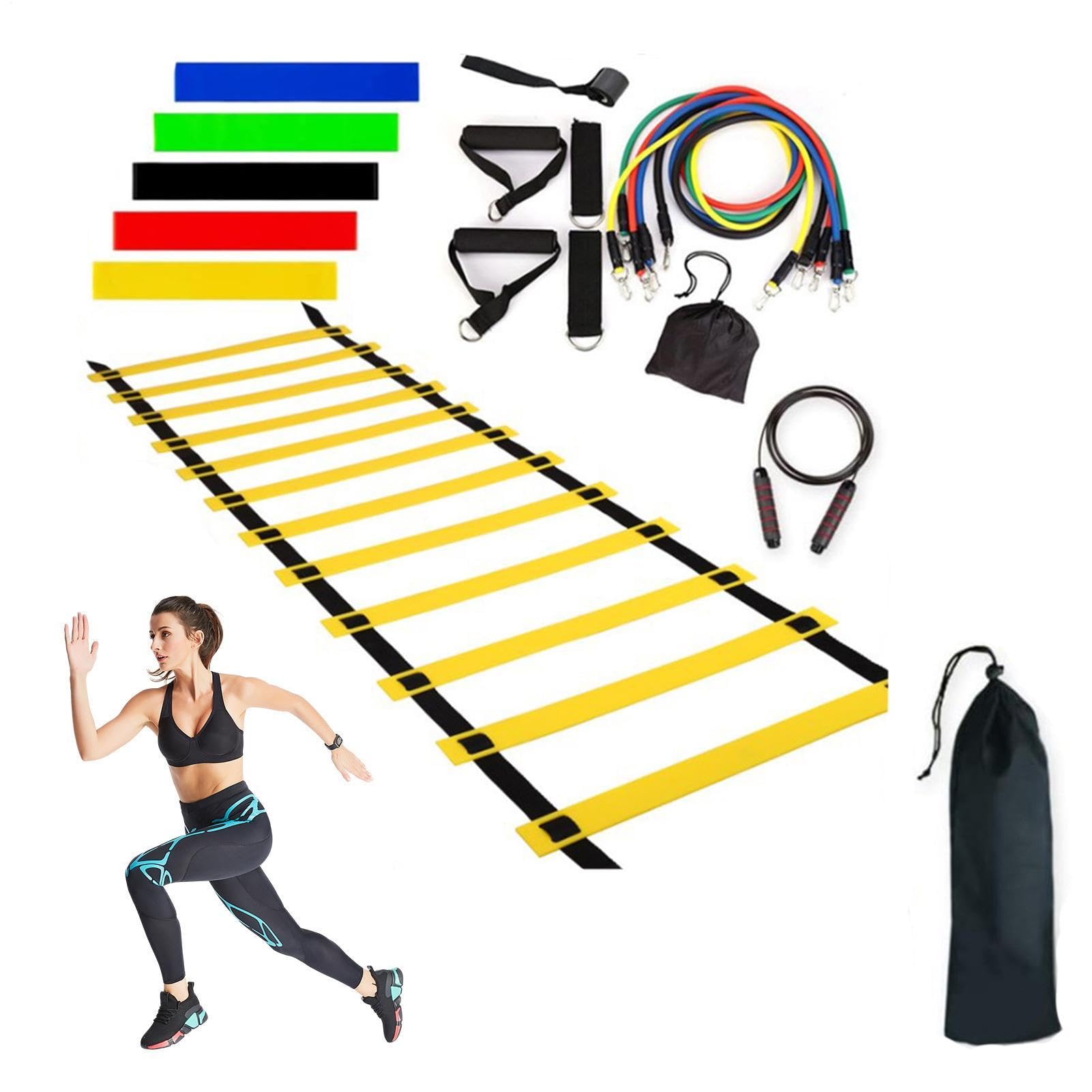 Set di allenamento per calcio, attrezzatura per allenamento e campo | Attrezzatura per allenamento di calcio, set di pali da allenamento per agilità, attrezzatura da allenamento regolabile per