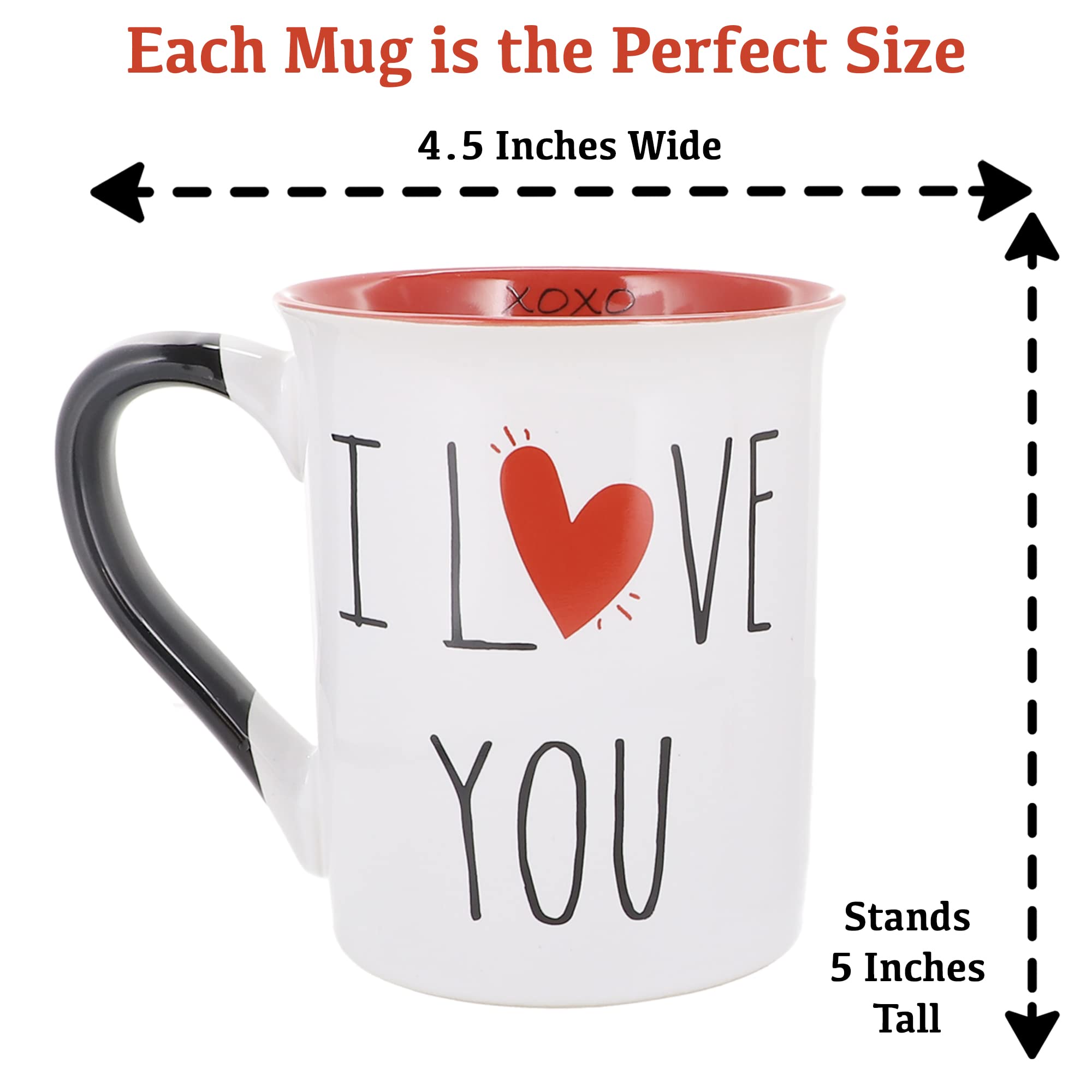 Amazon.com: Cottage Creek Mugs | Mug Set of 2 16oz. Ceramic Coffee Cups | I  Love You Coffee Mugs for Men and Women | Perfect Couples Engagement, Bridal  Shower, Wedding, Christmas &