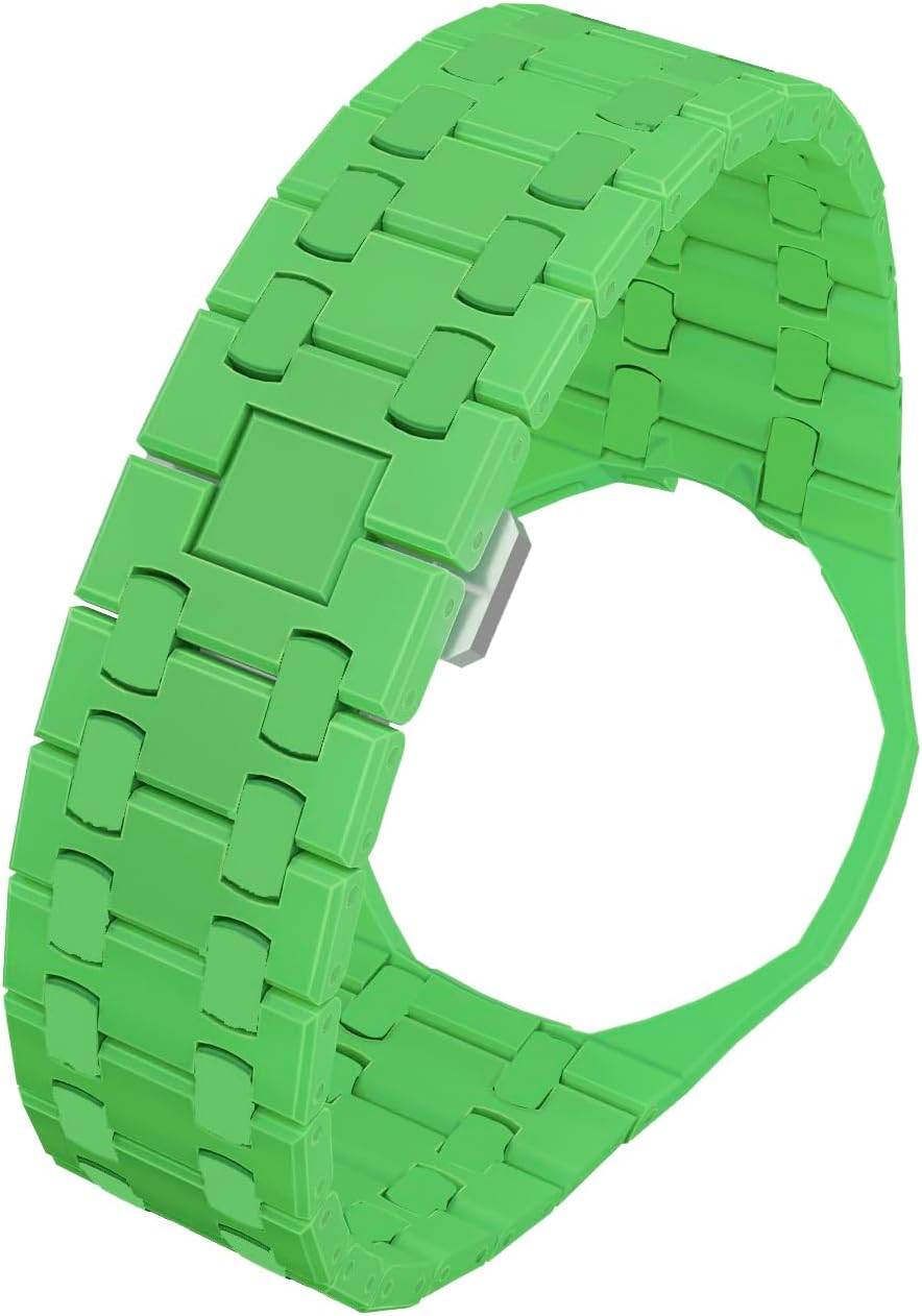 Full Ceramic Watch Case & Strap Replacement Compatible with AP x Swatch Royal Pop Series,Convertible Wrist Strap for 12 o'clock Crown Orientation,Waterproof Replacement Strap image 4