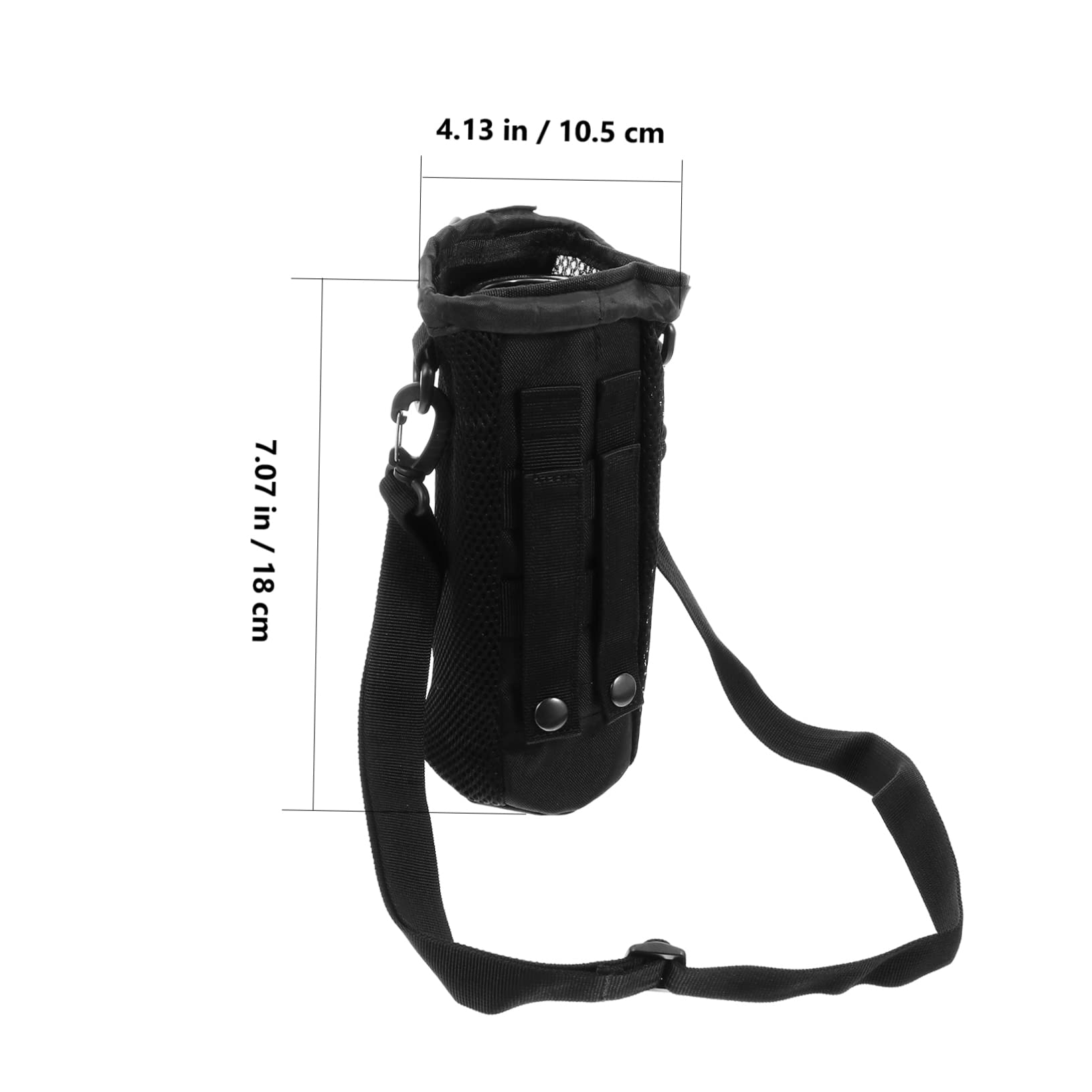 ibasenice 3 Stück Tasche für Wasserflaschen Flaschenbeutel Träger modern Wandern Trinkflaschenhalter mit Gurt Wasserflaschenhalter Wasserflaschenschlinge Oxford-Stoff Black