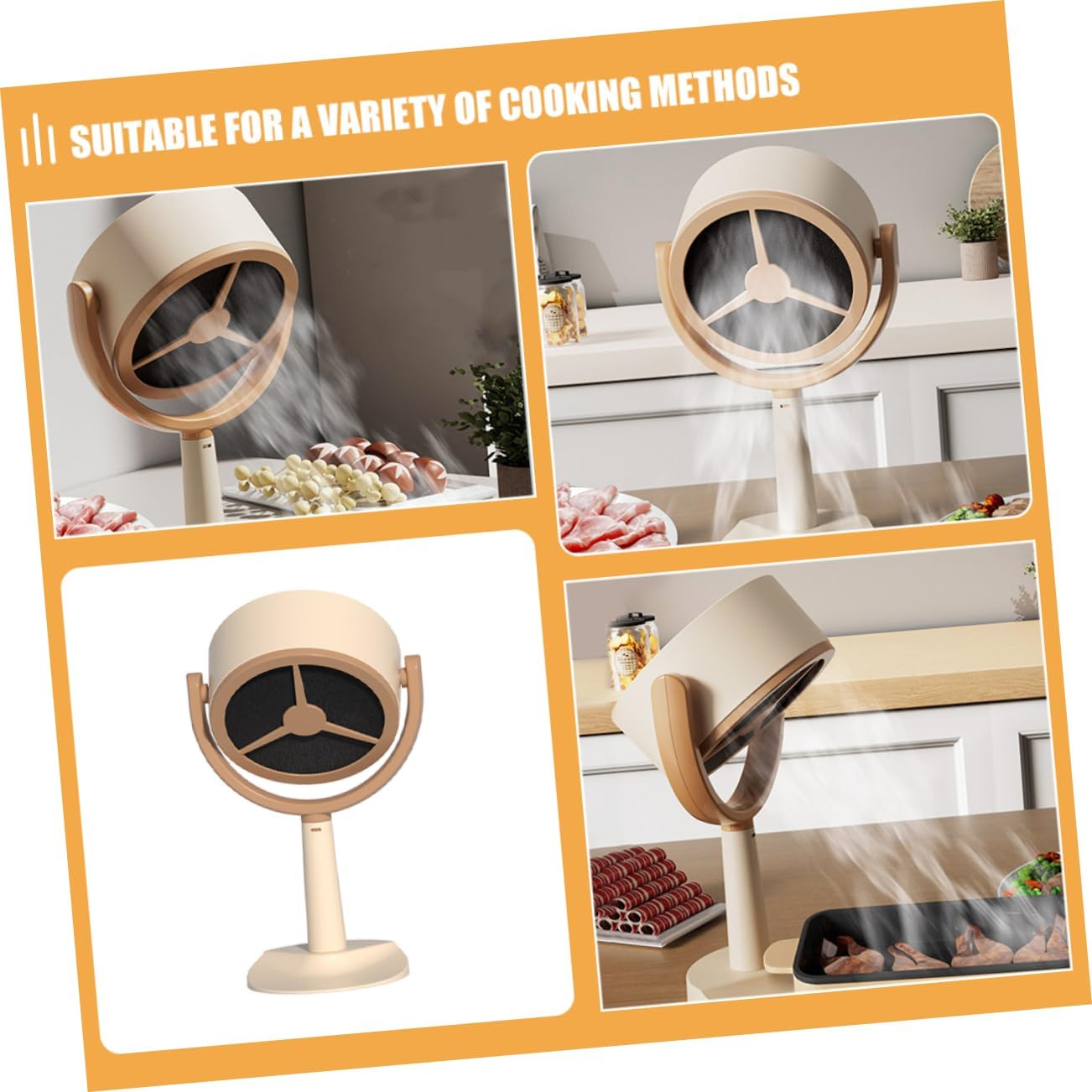 Angoily Desktop Cooker Hood Mini Portable Extractor Hood with Powerful Suction for Hot Pot Bbq Space Saving Design Quiet Operation Easy Plug Installation