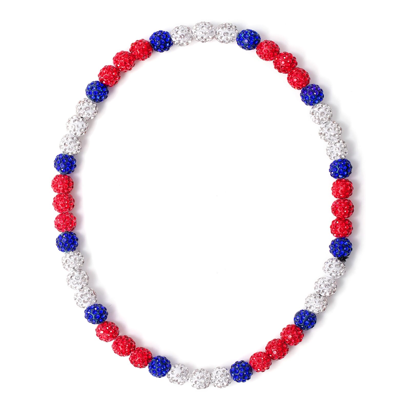 RIJXU Baseball Necklace 16in/19in/22in Baseball Bling Drip Necklaces Rhinestone Clay Beaded Chain Necklace for Men Cool Sports Jewelry for Players