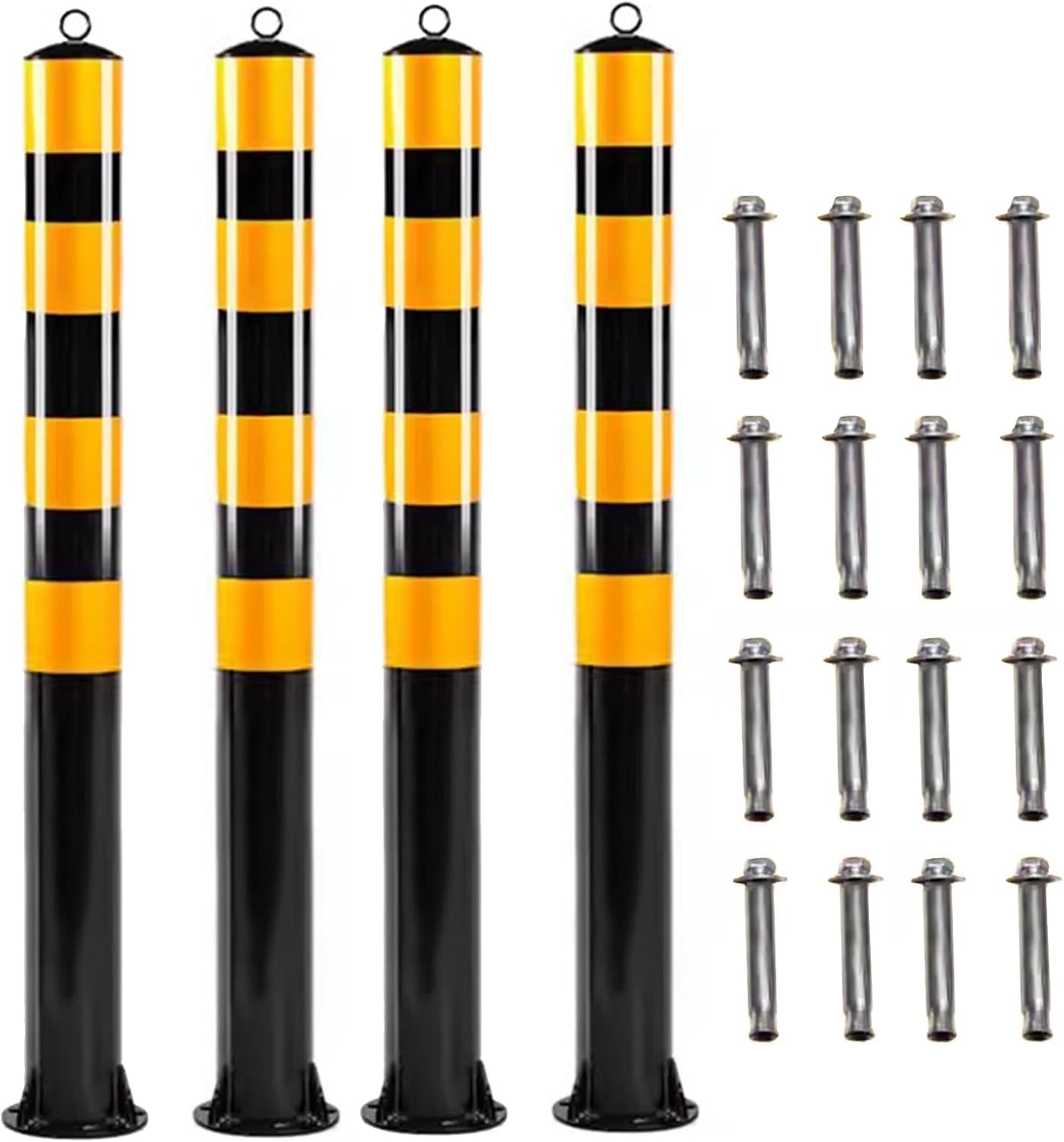 JYBNBBE Traffic Delineator Post Delineator Safety Cone Post 1 2 4 Pack Traffic Delineator Post Cones, Night Visual Safety Bollard for Hospitals/Schools/Residential Crowd Control,4 Pack-H-100cm/39.3in