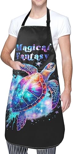 Miniatura 2 de Waterproof Apron With 2 Pockets,Kitchen Chef Aprons Bibs For Cooking Baking Painting Gardening Grooming