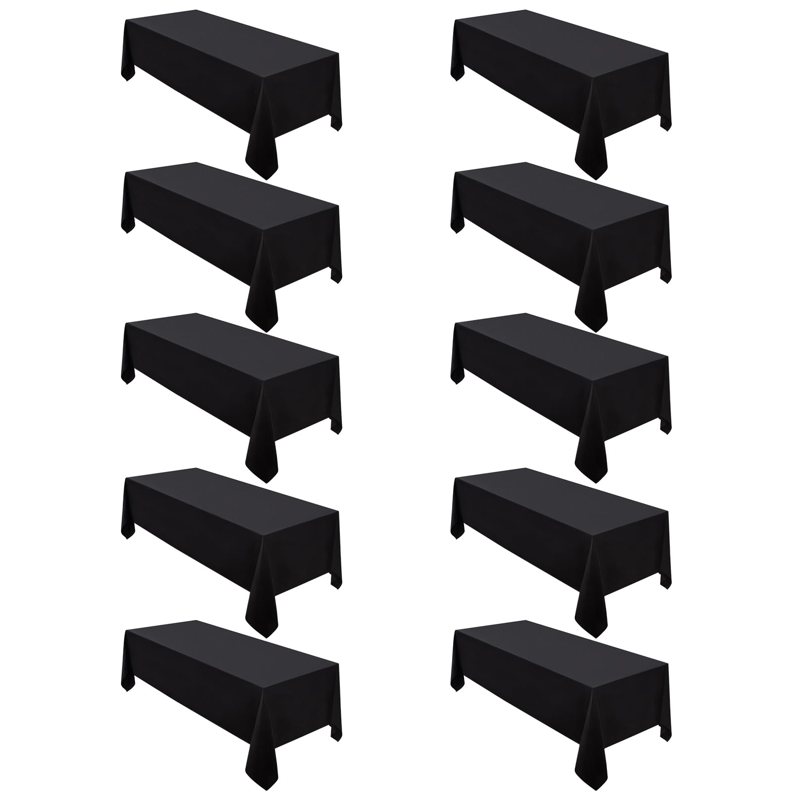 Black Tablecloth - 90x132 Inch for Rectangle Tables -22 Black Tablecloth - 90x132 Inch for Rectangle Tables -22