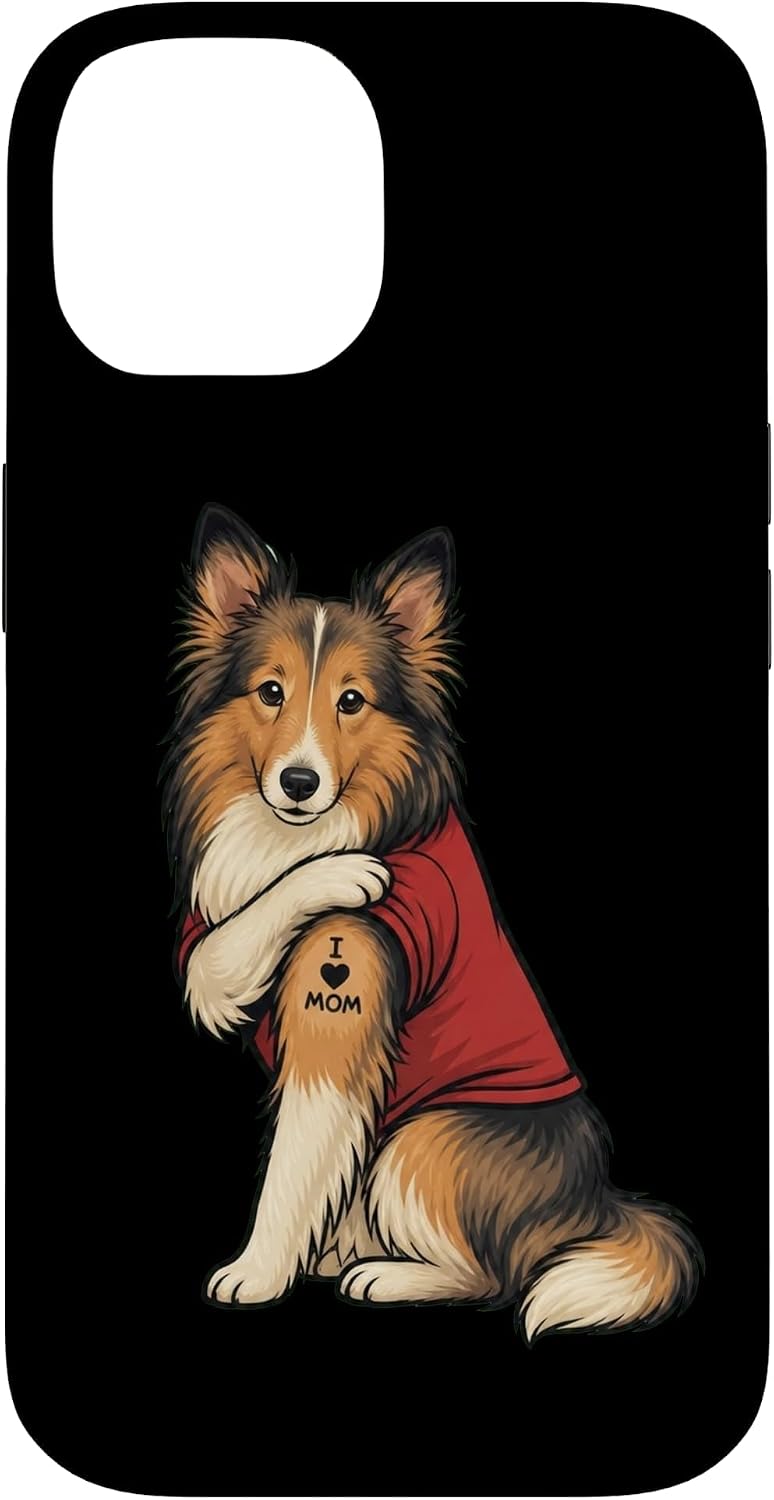 I Love Mom Tattoed Dog Mama Shetland Sheepdog Owner Lover Case for iPhone 17 Pro image 4