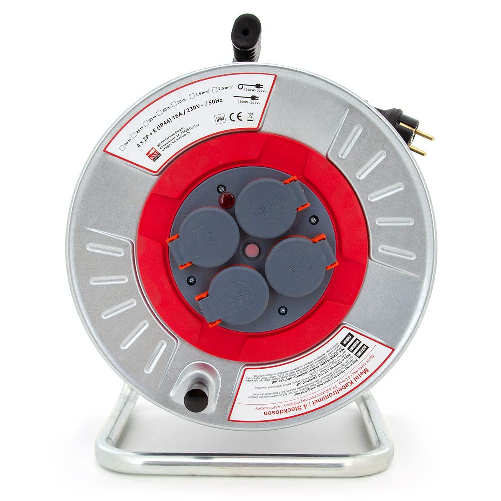 Prolunga Elettrica Professionale Electraline 5m - Impermeabile IP44, Cavo HO7 RN-F 3x1.5 Mm² Nero
