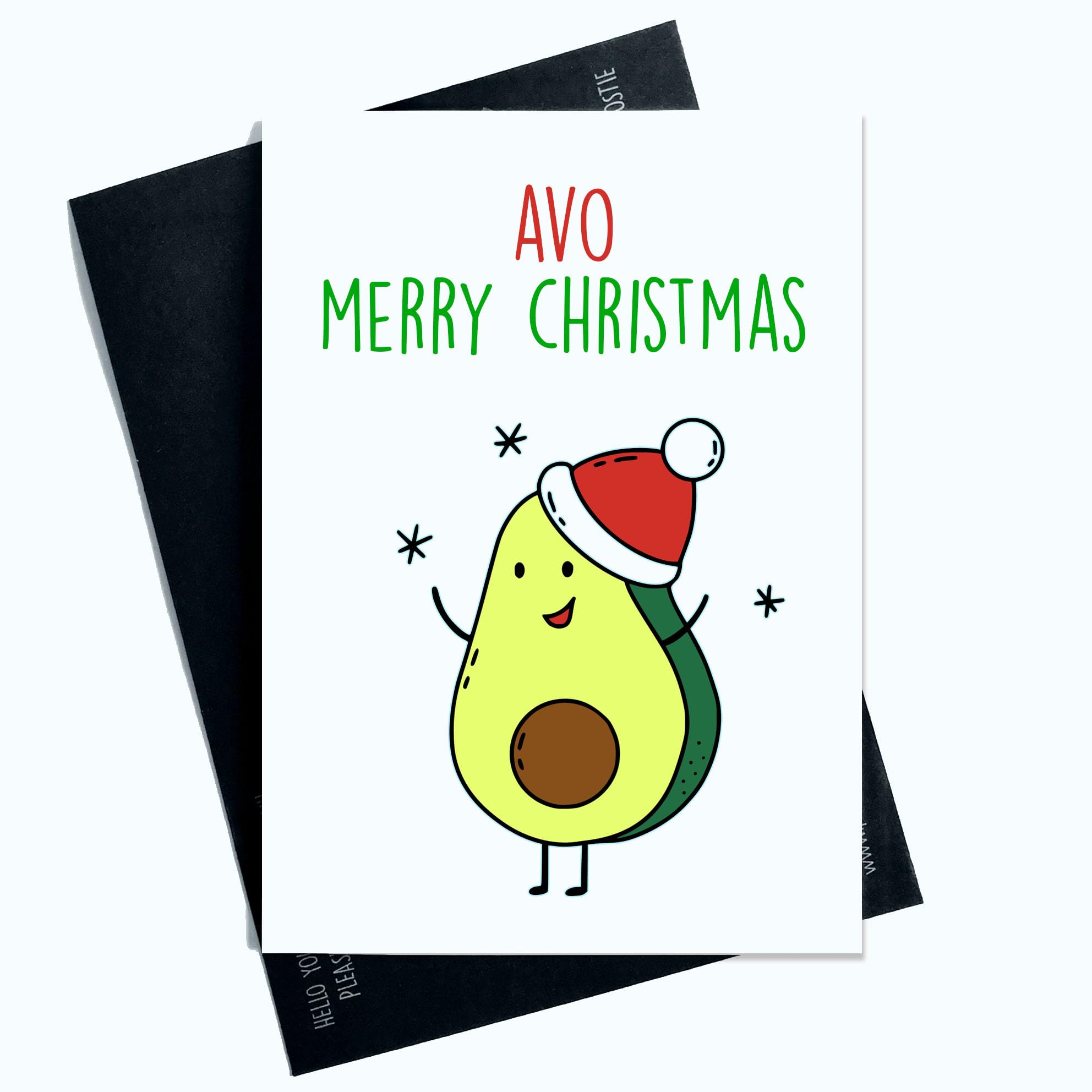 Avocado Christmas Card - Avo MERRY Christmas Funny Novelty Christmas Card For Anyone Christmas Cards SP139