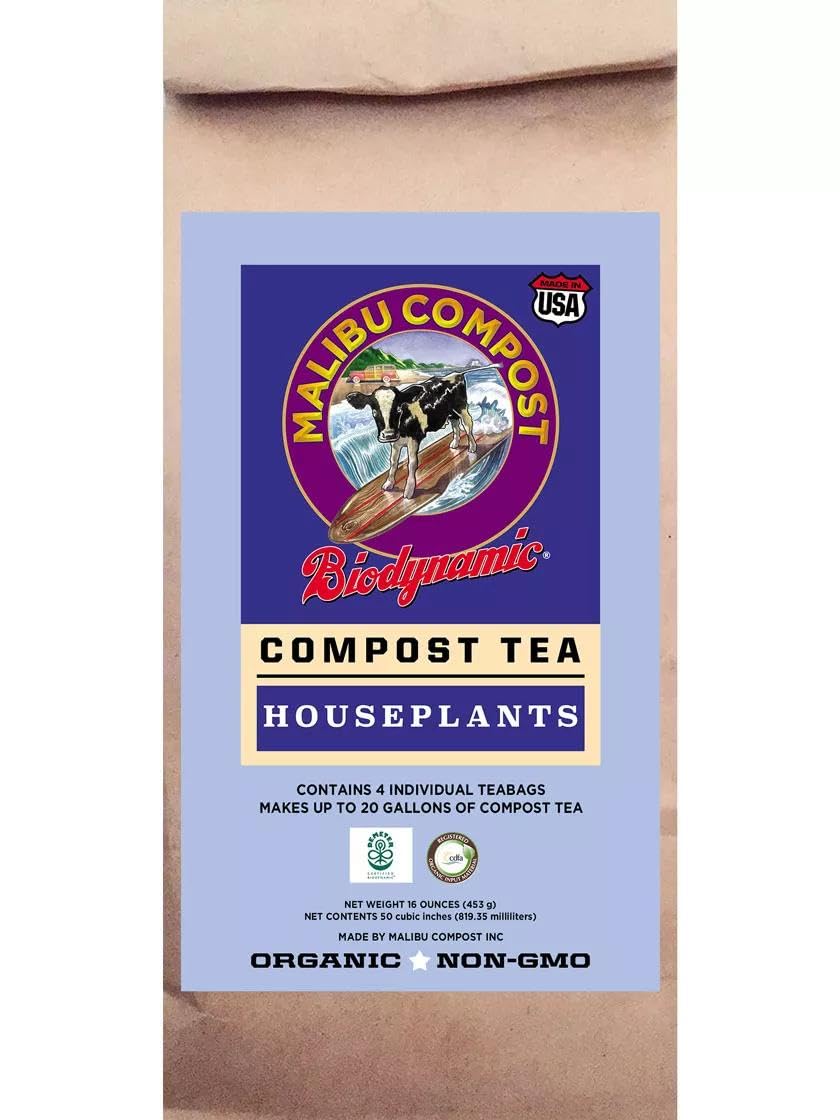 Malibu Compost 2500 Bu'S House Compost Tea for Houseplants 4 Teabags