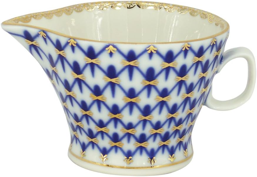 Lomonosov Porcelain Gravy Boat Youth Cobalt Net 5.1 fl.oz/150 ml