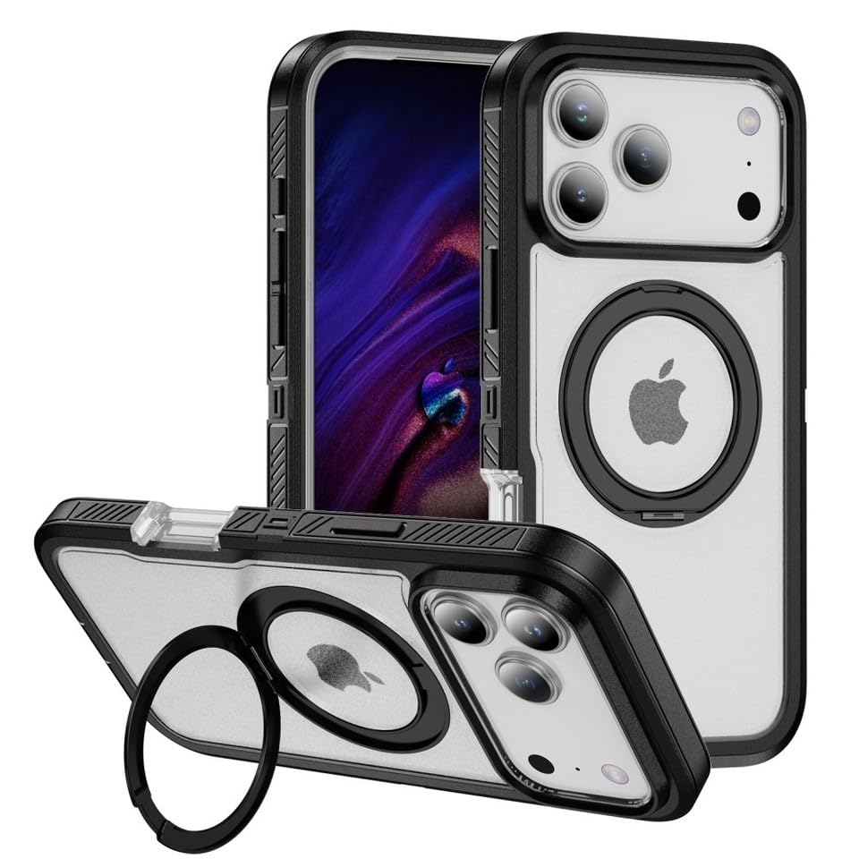 Coque iPhone 16 Pro Max design noir transparent rigide protection silicone luxe