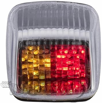 Compatible for HARLEY 20042005 VRSCB V-Rod;20062008 VRSCD Night Rod; Taillight Brake Light Rear Lamp+Turn Signal (Style 1: LED Taillight+ Turn Signal, Clear Lens)