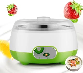 Yogurt maker with fine mesh strainer, used as storage container for making cheese
