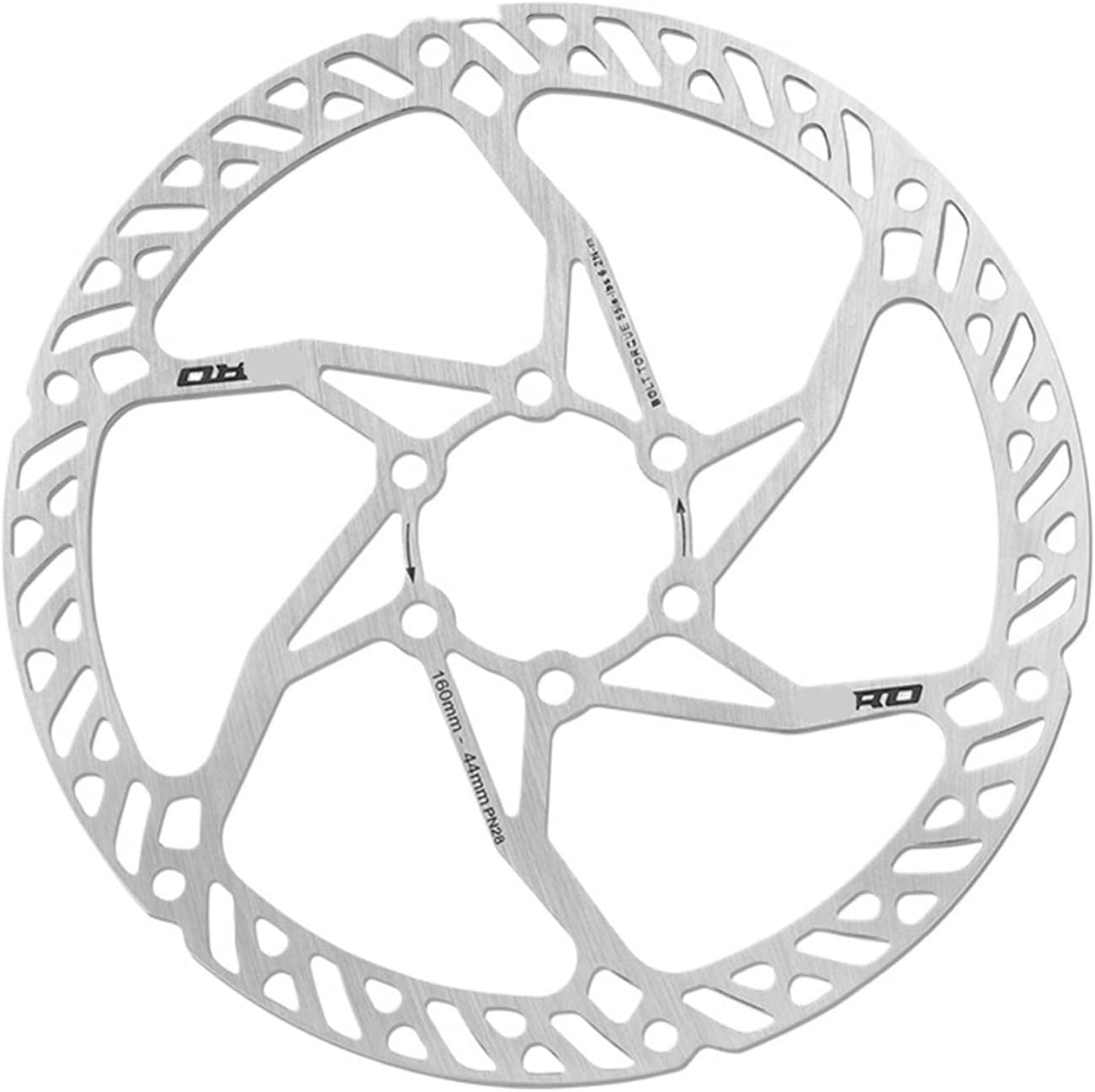 Compatible for IIIPRO Ultra-Light Bike Disc Brake Rotor - 140/160mm CNC Hollow 6 Bolt Steel for MTB & Road Bikes(160mm rotor 1Pcs)