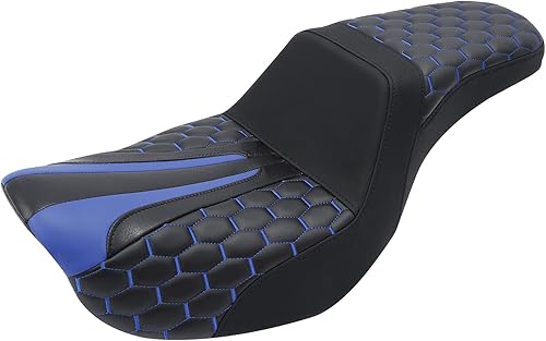 Miniatura 20 de C.C. RIDER Asiento para Conductor y Pasajero Asiento de Elevación Compatible con Harley Dyna Street Bob FXDB Low Rider FXDL/FXDLS Super Glide Custom