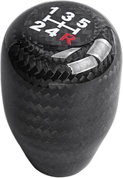 Universal Real Carbon Fiber Shift Knob JDM Honda Acura 5 Speed Manual Shift Knob M10x1.5 Screw Five-Speed