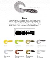 Vista 3 de Cebo Yum Grub de Varias Especies con Cola Rizada para Natación y Señuelo de Pesca