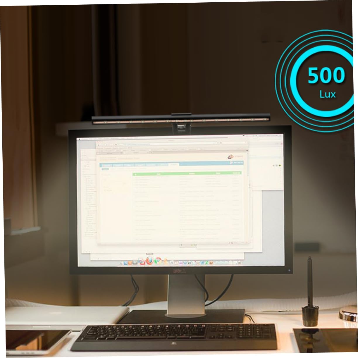 Computer Monitor Clip Lamp USB Powered E-Reading Protecting Screen Bar for Home Office Study Black Monitor Hanging Light