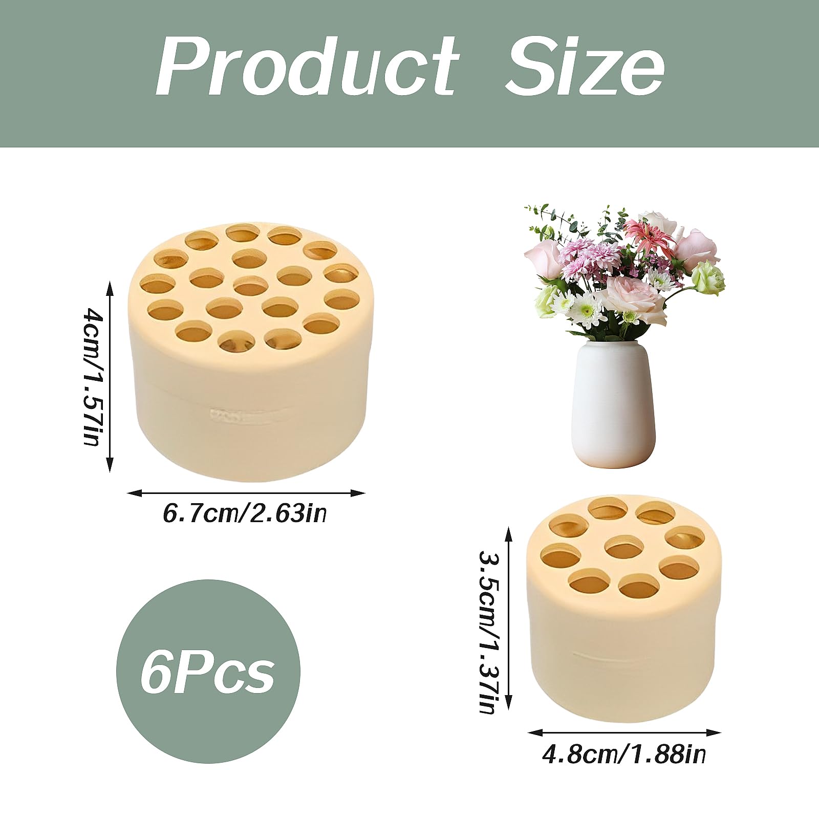 6 Stück Hanataba Blumenhalter, Blumenhalter Ikebana Drehbarer Blumenhalter Spiral Ikebana Stielhalter Wiederverwendbare Bouquet Twisters für DIY Blumenstrauß Vase