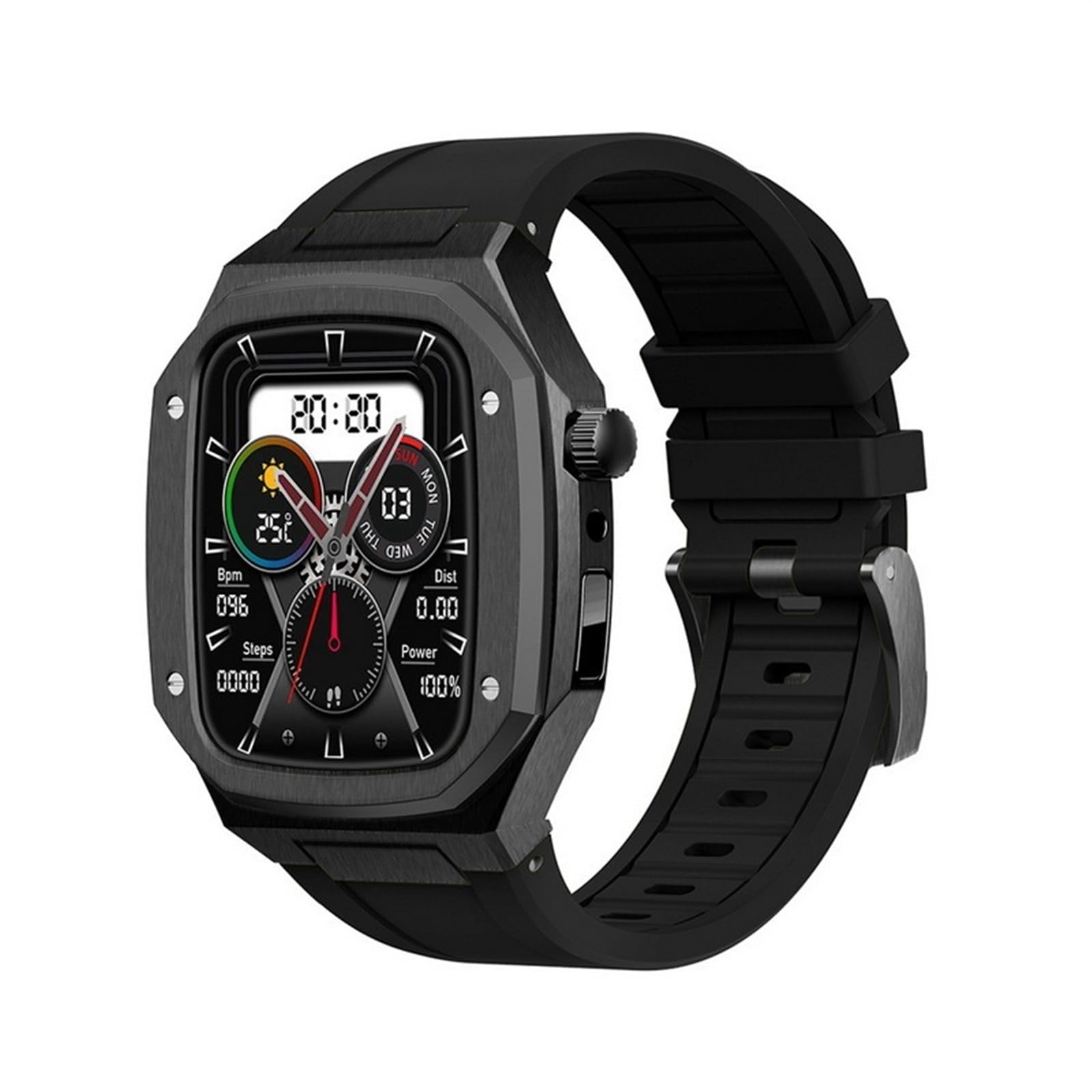 Étui pour Apple Watch résistant aux chocs avec bracelet en caoutchouc