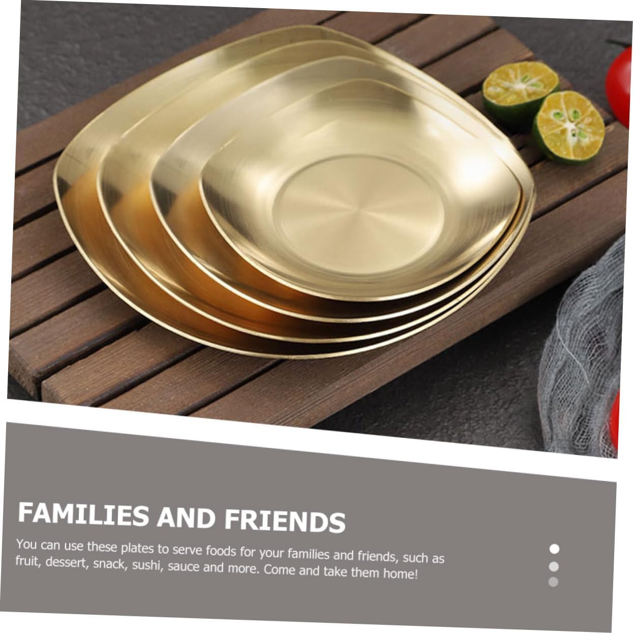 SHOWERORO 1pc Stainless Steel Side Dish Plate Elegant Serving Dish for Appetizers Seasonings and Snacks Easy to Clean Condiment Bowl for Dining Table Decor