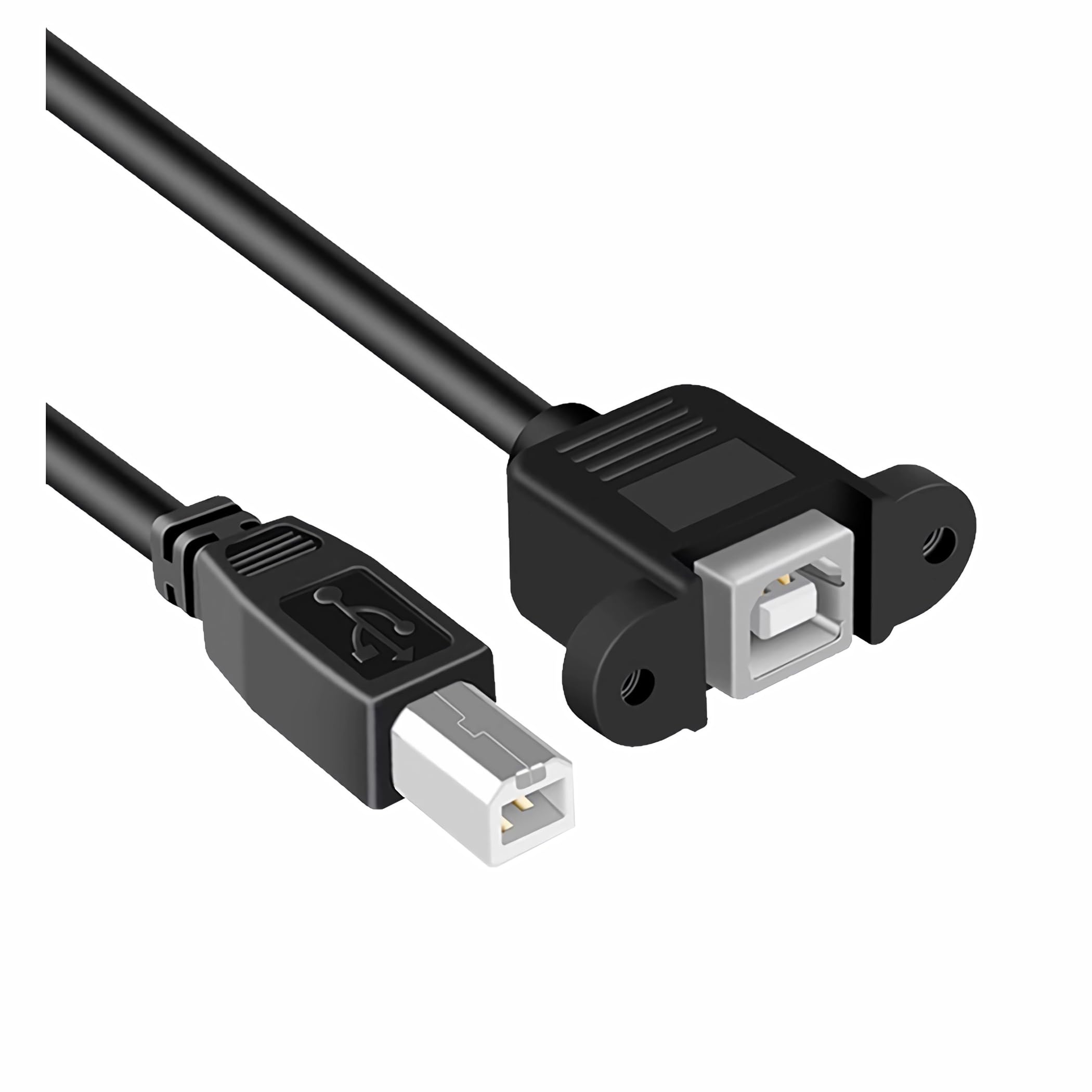 USB 2.0 Mini B Verlängerungskabel 50 Cm – Stecker Auf Buchse Mit Schrauben Für Panelmontage