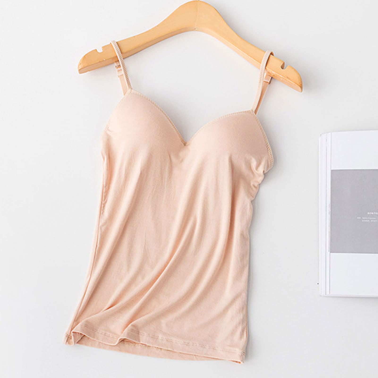 v neck cami built in bra