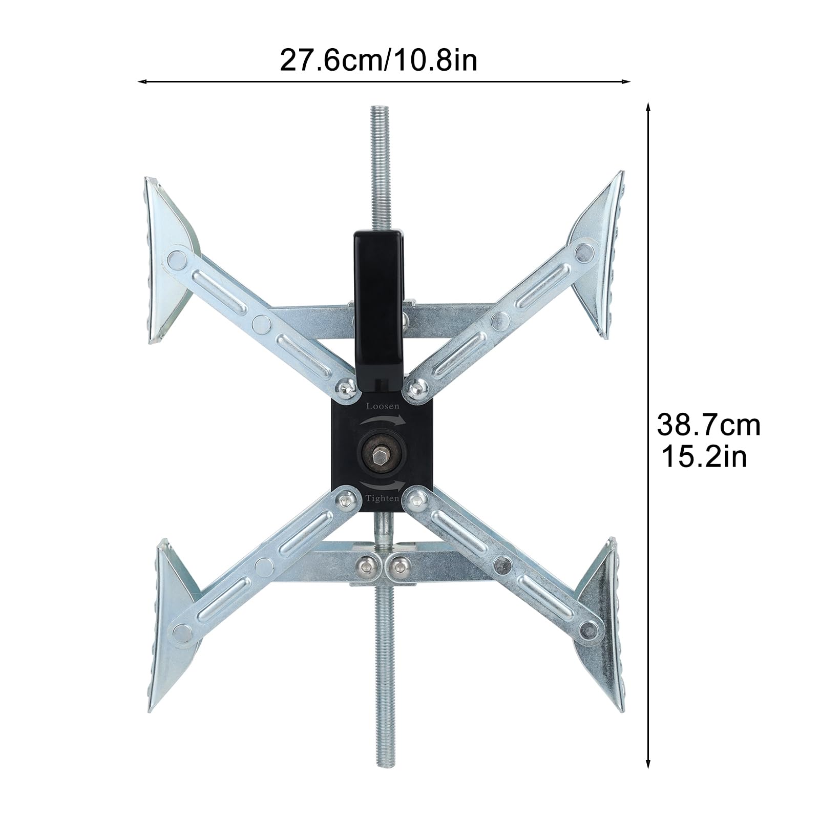 Yokawe Stabilizator koła, stabilizator koła w kształcie litery X, stabilizator koła do przyczepy podróżnej z adapterem klucza, srebrny