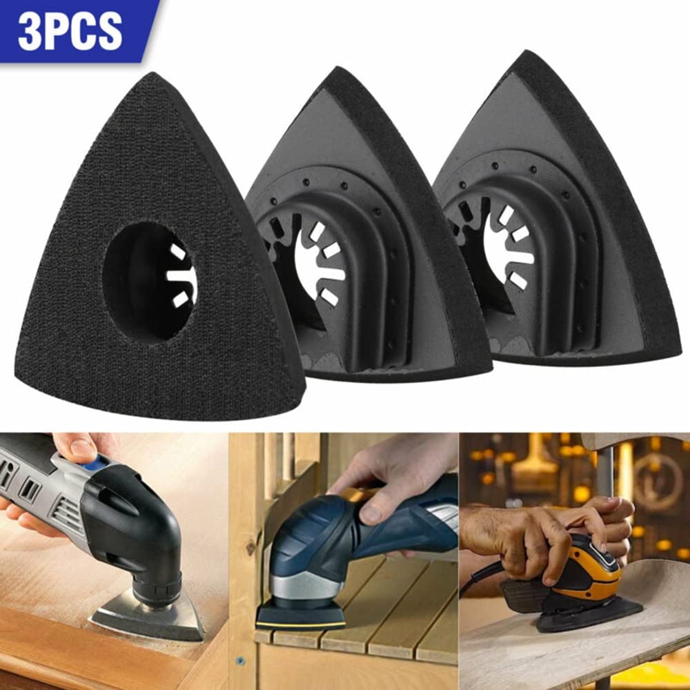 Herramienta oscilante Triangular de 3 uds, almohadilla de lijado, herramienta oscilante de liberación rápida para multiherramienta Bosch DeWalt Craftsman