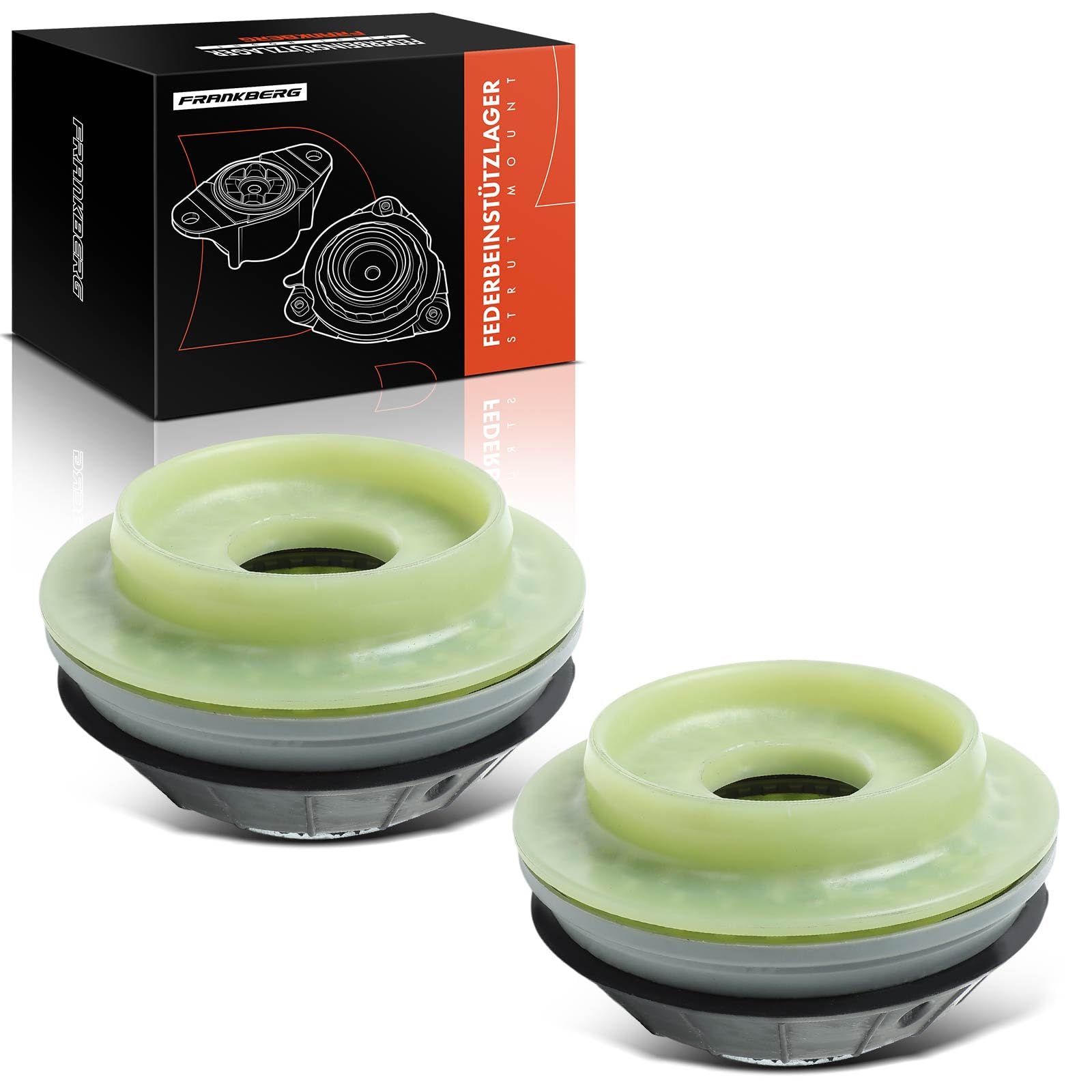 Frankberg 2x Cuscinetti a cupola Cuscinetto di supporto ammortizzatore Anteriore sinistro Destro Compatibile con 500L 351 352 0.9L-1.6L 2012-2025 Replace# 52027635