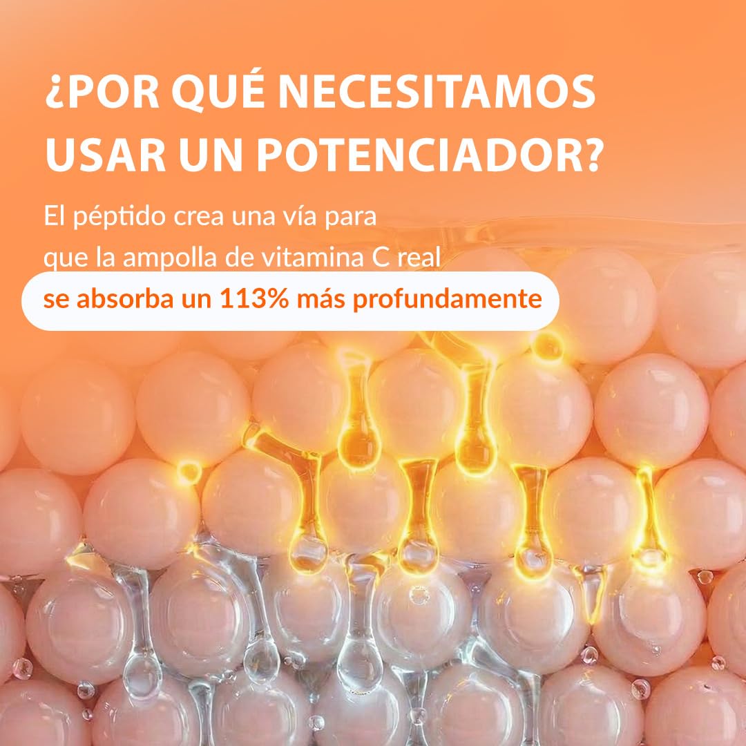 [MIZON] CLEAR'N'BOOST VITAMIN C SYNERGY SET - Vegan Peptide Booster Serum 150 ml + Real Vitamin C Ampoule 30 ml, rutina coreana de cuidado facial para glow, tono uniforme, poros y líneas finas
