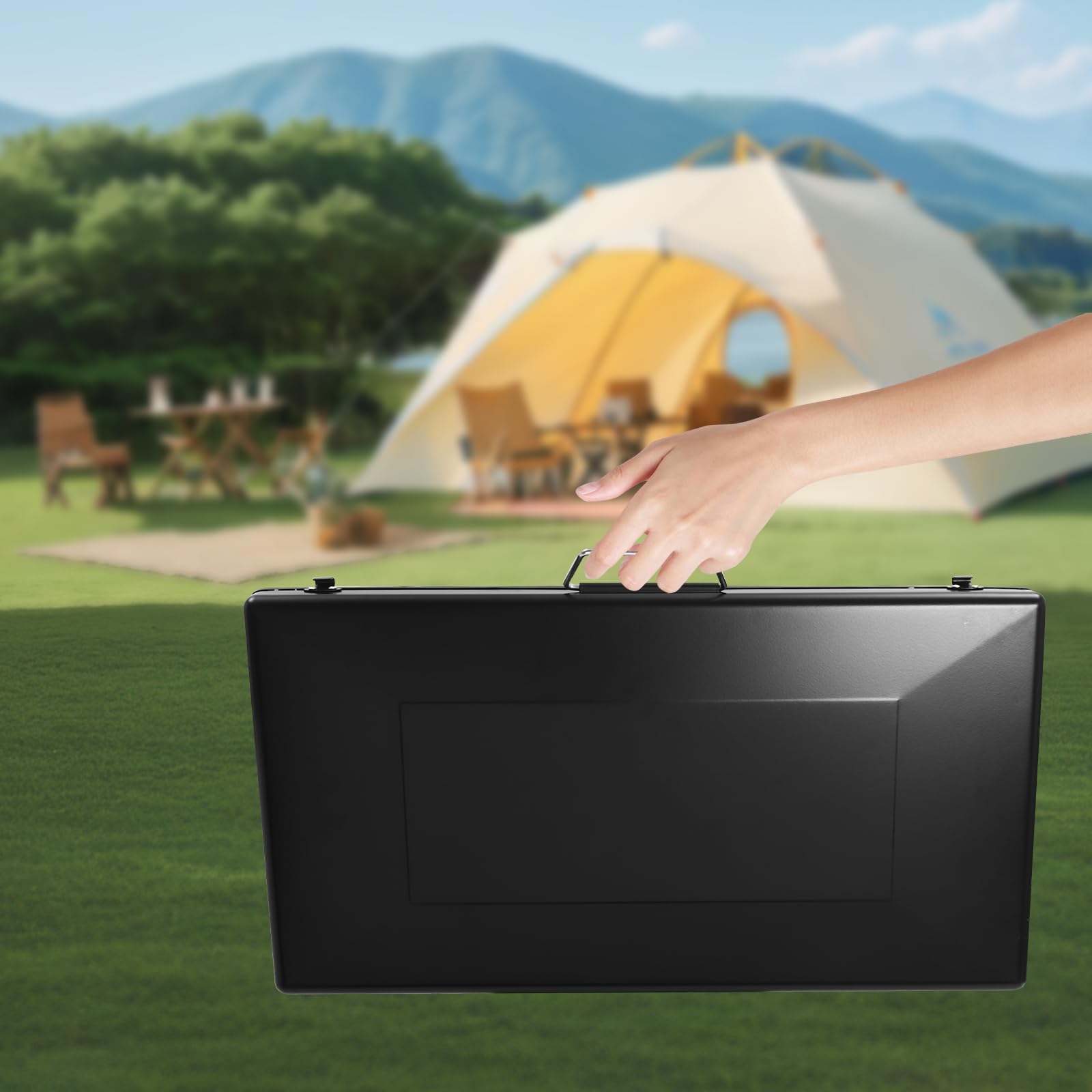 Cocina de gas de 3 fuegos, estufa de gas portátil, estufa de gas para exteriores, chapa laminada en frío, portátil, para camping, barbacoas, fiestas