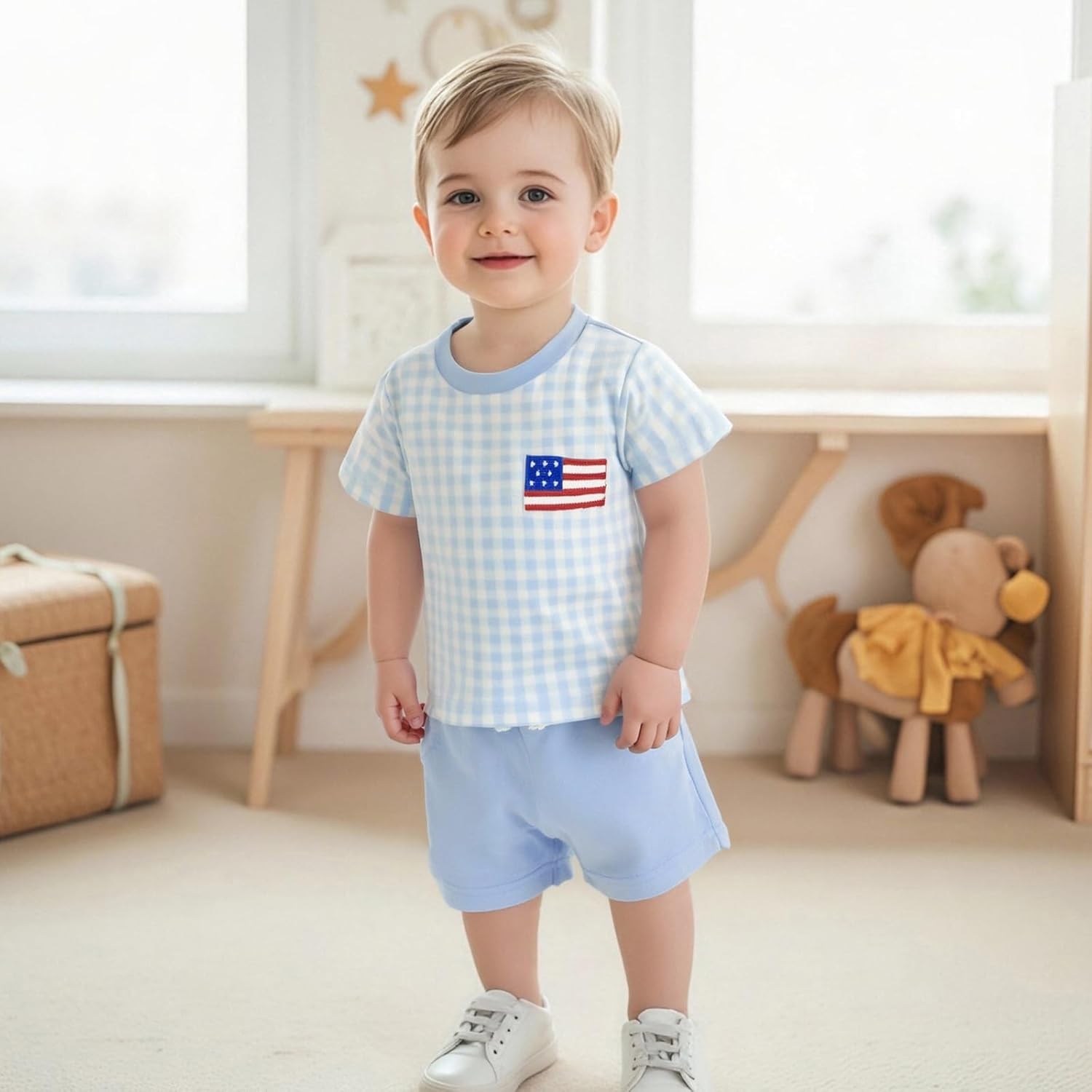 Football Baby Boy Girl Outfit Toddler Rugby Embroidery T Shirt Top Shorts Football Outfits Cute Summer Clothes - Image 7