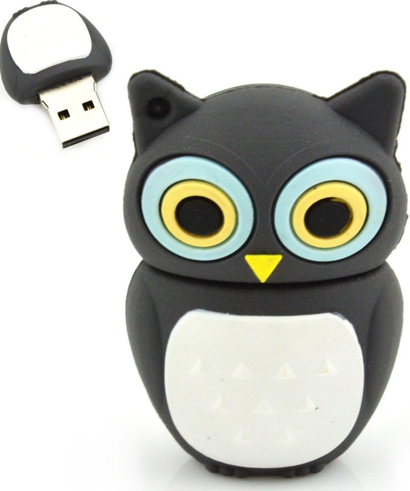 32GB Cute PVC Owl USB Flash Disk (Gray)