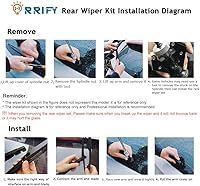 Vista 8 de Juego de brazos de limpiaparabrisas trasero para Mazda CX-5 2013-2023 Brazo de limpiaparabrisas trasero y limpiaparabrisas con conjunto de cubierta
