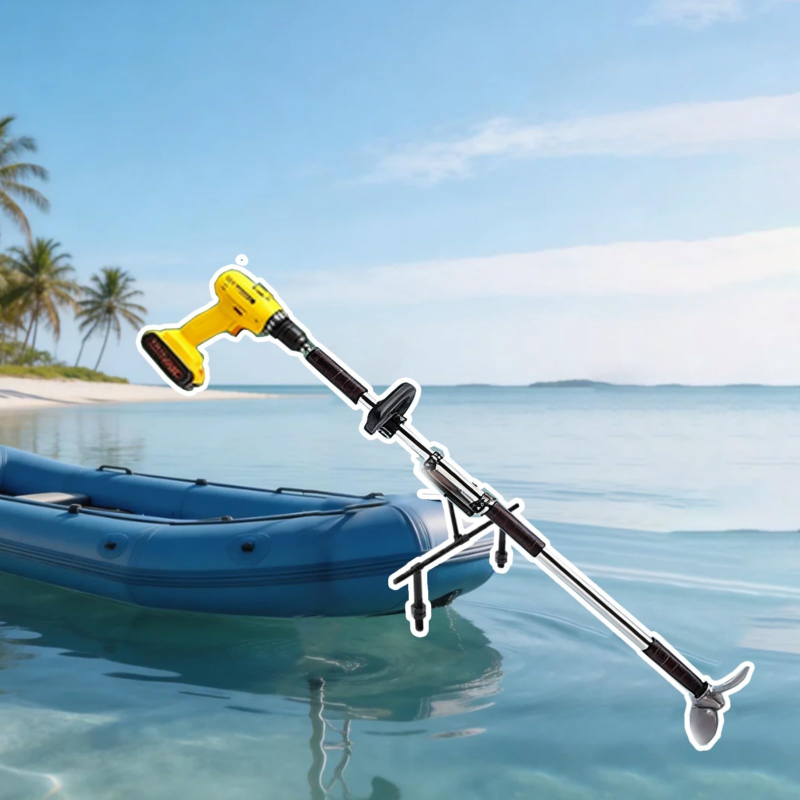 Propulseur de bateau pour canoë de 125cm pour remplacer la pagaie classique fatigante