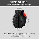 Indestructible Dog Toys for Aggressive Chewers - Large Dogs, Heavy Duty, Black
