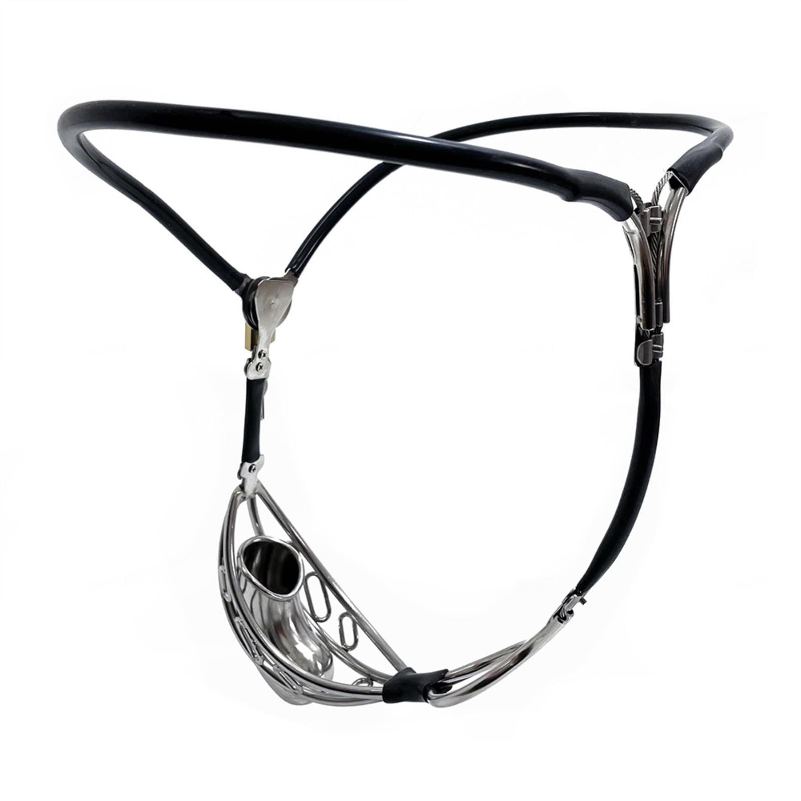 Ceinture De Chasteté Homme Metal Pour Acier Chastity Belt Men Métal Avec Serrure Cceintures Ceintures Inversée Pénis Sissy Male Man Cage À Pink,