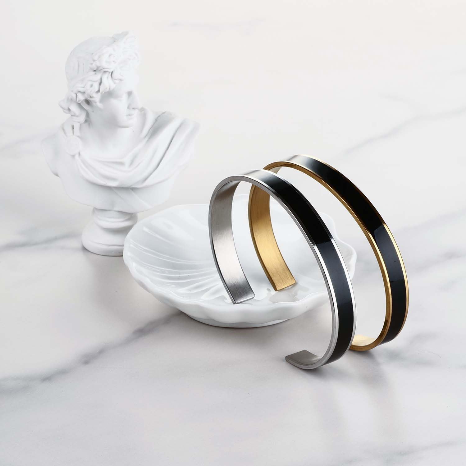 God Is In Control Motivational Color Bangle,Tube Motivational Bracelet for Women Men, Stainless Steel Self Worth Inspirational Engraved Cuff Bracelets With Hidden Message Christian Faith Jewelry Gift - Image 2