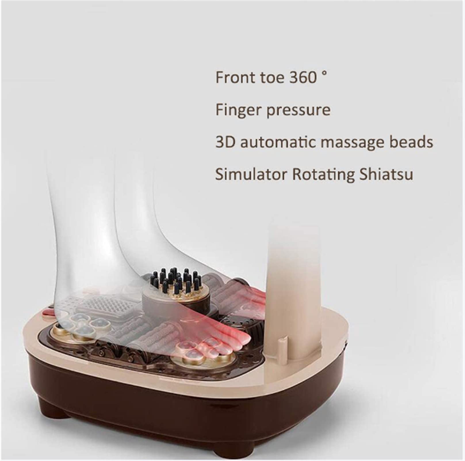 Elettrico con Funzione Calore Massaggiatore Piedi Domestico Shiatsu Massaggio Plantare, Bolle E Vibrazione Calore per La Cura dei Piedi E Sollievo dallo Stress