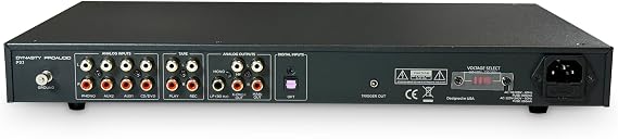 Dynasty ProAudio PX1 Home Audio Stereo Preamplifier with Phono RIAA, Optical & RCA Inputs Low Noise Hi-Fi Preamp for Turntable, TV & Power Amplifier Bass/Treble Control, Sub Out