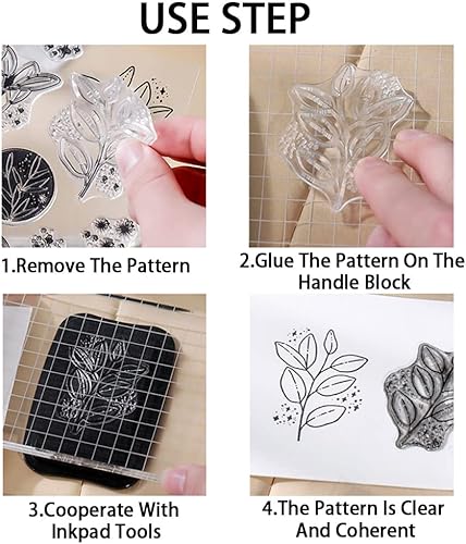 Miniatura 4 de 4 temas, 45 sellos transparentes, sello retro de goma transparente, sellos de silicona transparente para manualidades, álbumes de recortes,