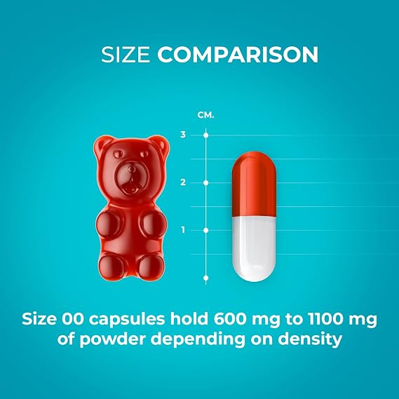 Capsuline Size 00 - Clear Empty Vegan Pullulan Capsules - 100 Count - Empty Pullulan Pill Capsules - DIY Vegan Capsule Filling - Empty Caps - Gluten Free, Non-GMO