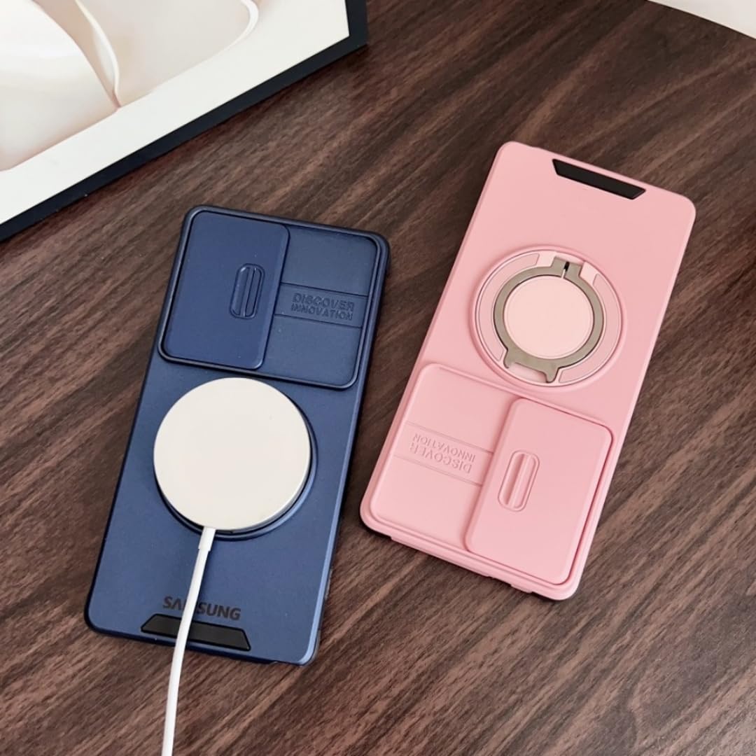 Etui z magnetycznym uchwytem do Galaxy S25 Ultra Armor, chroniące aparat i odporne na wstrząsy (do Galaxy S25 Ultra/granatowe)