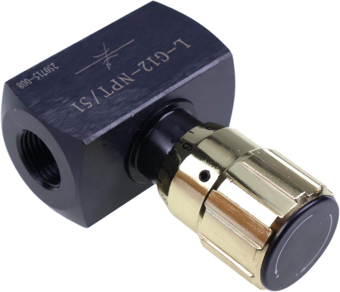 Hydraulic Flow Control Needle Valve LFC-08N LFC08N compatible with Tractor Excavator Loader Dozer Forklift 1/2″ NPT Ports