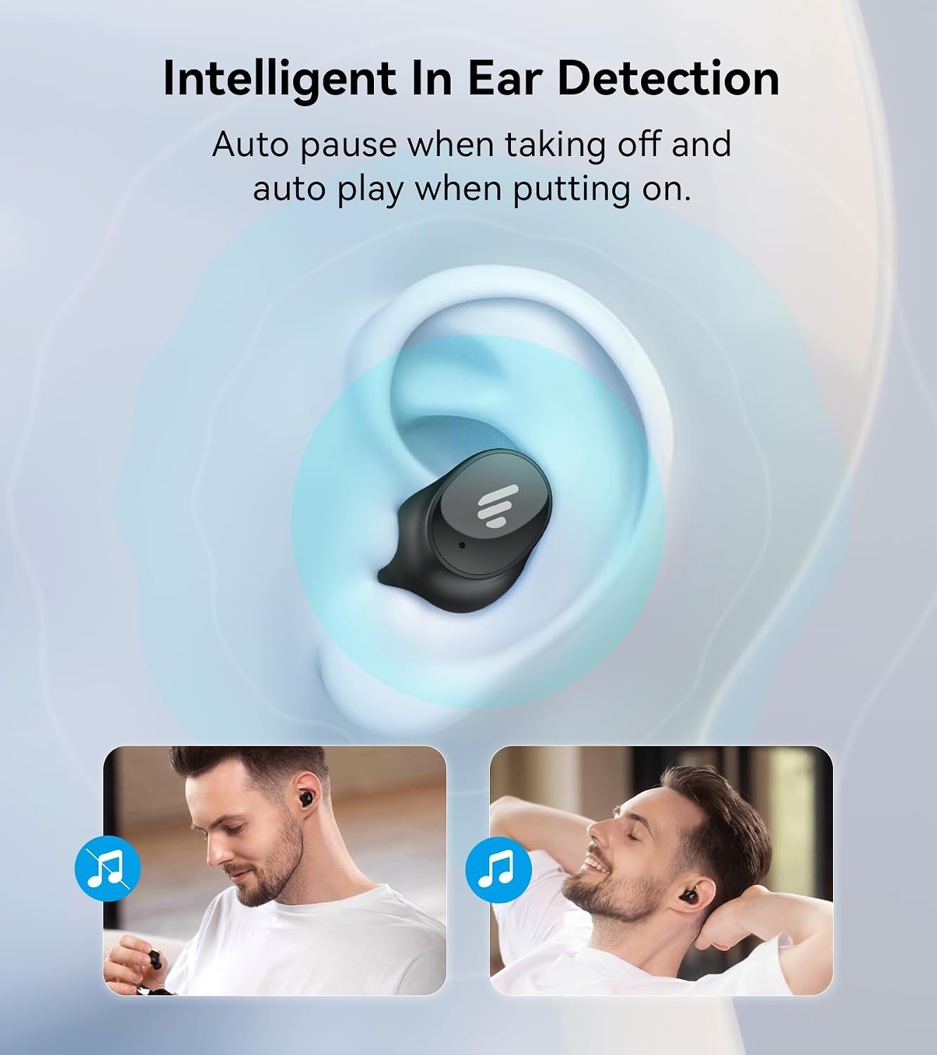 Edifier TWS1 Pro 2 Active Noise Cancellation Earbuds, 42dB Depth ANC, AI-Enhanced Calls with 4 Mics, in-Ear Detection, Fast Charging, Game Mode, Custom EQ, True Wireless Bluetooth 5.3 Earbuds - Black
