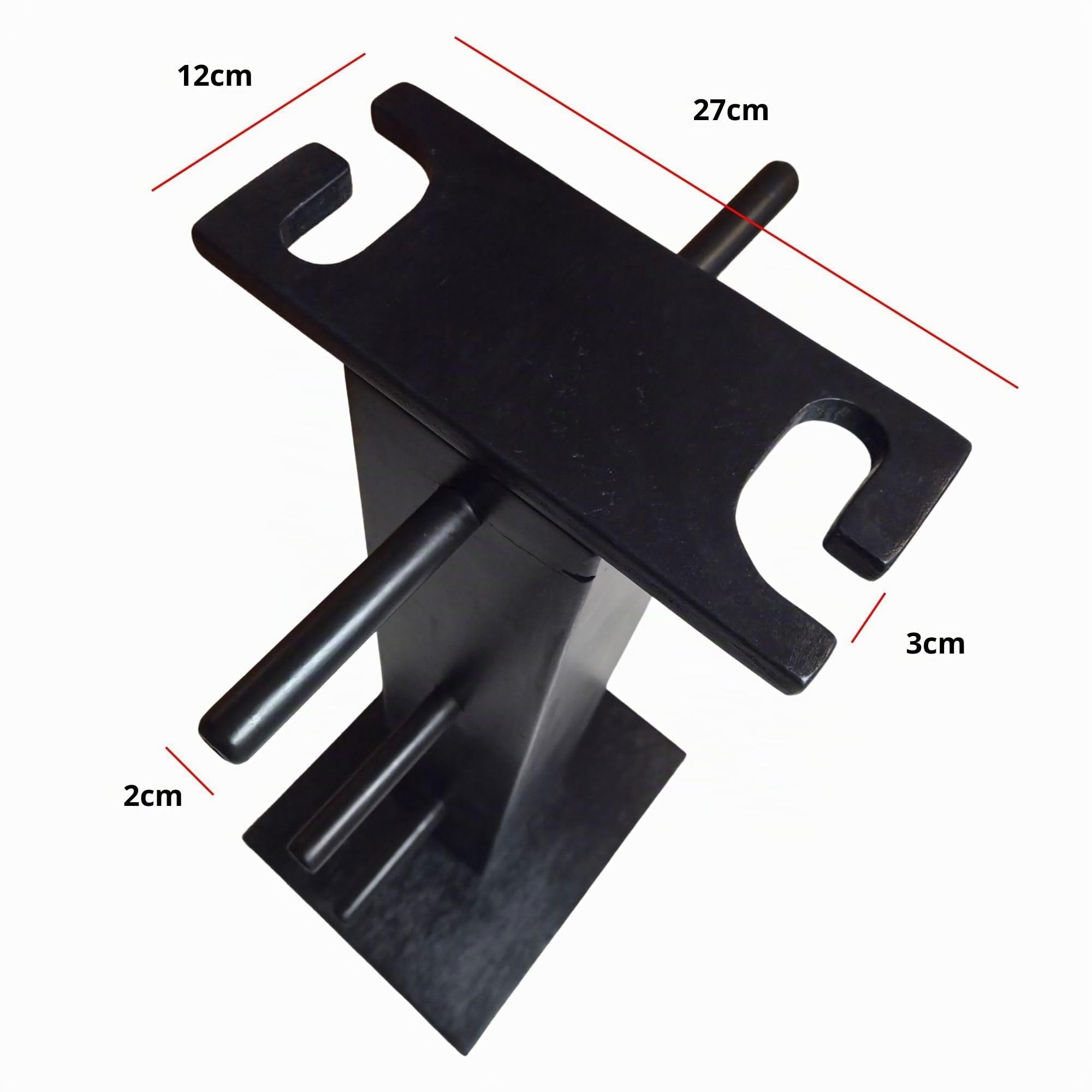 Porta Dischi Palestra Casa in LEGNO con Supporto Manubri | Porta Pesi Home Gym Compatto e Robusto | Supporto Dischi Bilanciere | Rastrelliera Pesi Arriva Già Montata | Portata 160 KG.