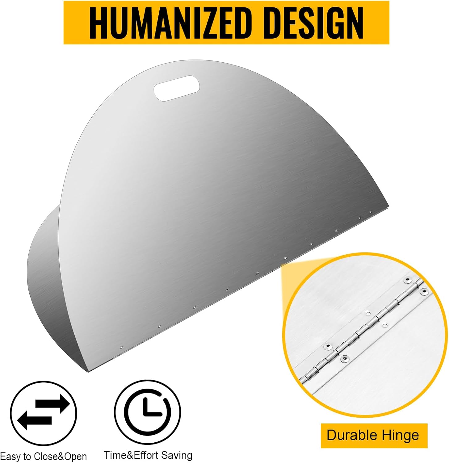 Round Fire Pit Lid, 40 Inch Stainless Steel Fire Pit Ring Lid 1.5mm Thick Fire Pit Burner Cover for Any Round Patio Fire Pits